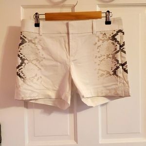 White CK Shorts with Snake print detail on sides